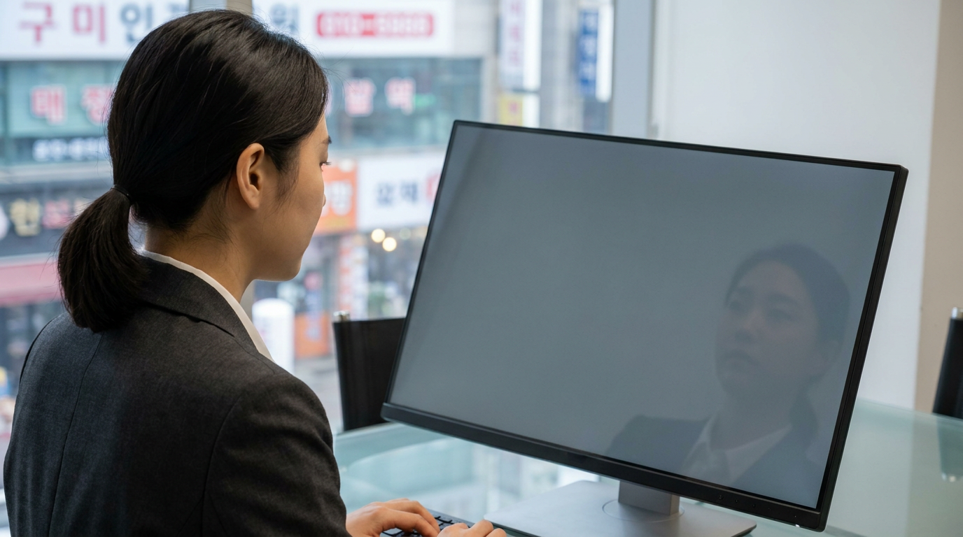 재무 그래프를 분석하는 정장 차림의 여성