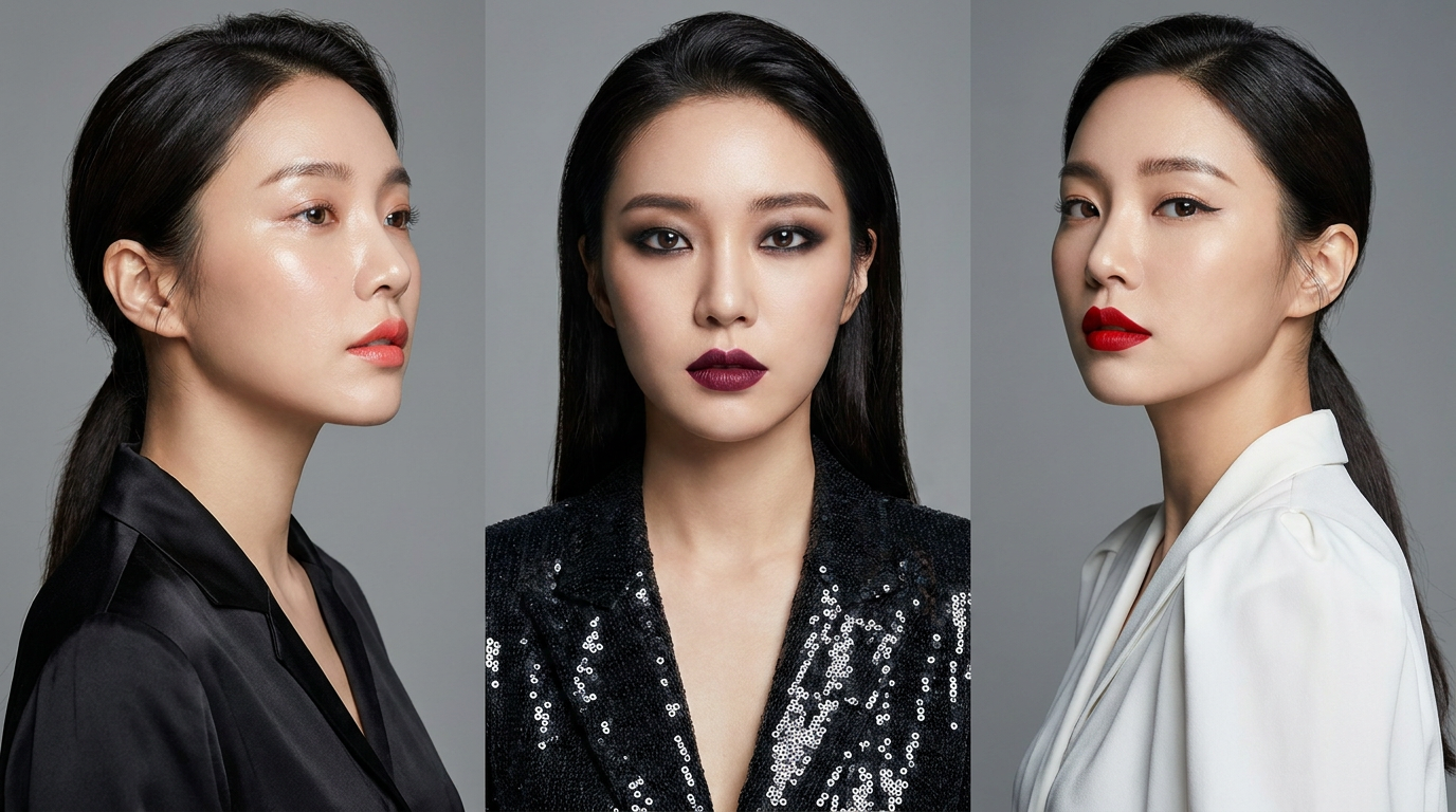 Y2K 뷰티 화보 만들기, 초보자도 1분 만에 완성하는 3분할 럭셔리 콜라주 프롬프트 공개