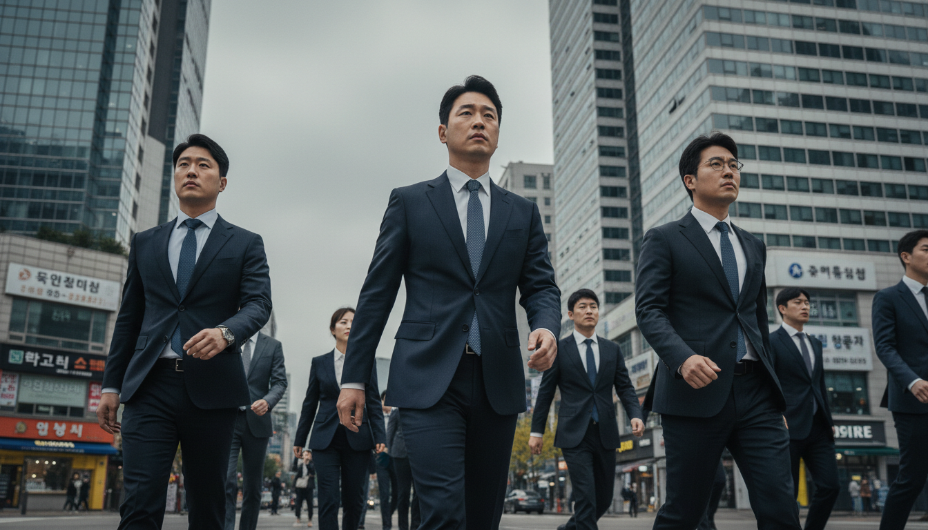 여의도 증권가 거리를 바쁘게 걷는 직장인들