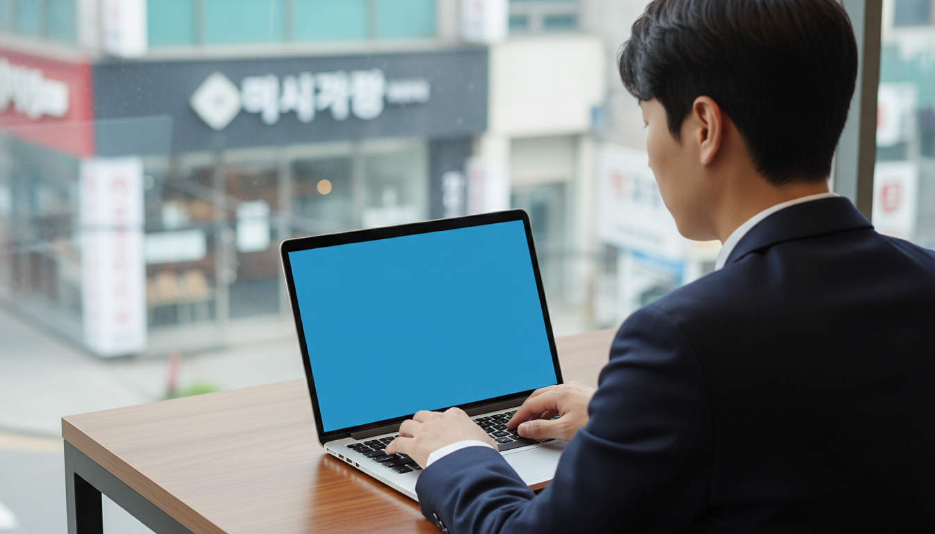 노트북 챗GPT 화면에 그림을 요청하는 손
