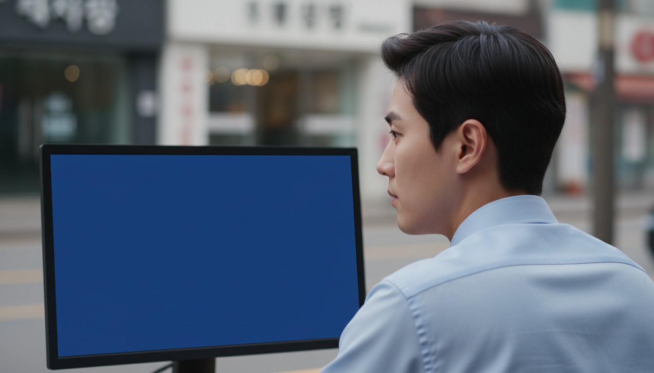 내보내기 버튼이 보이는 한글 설정 모니터